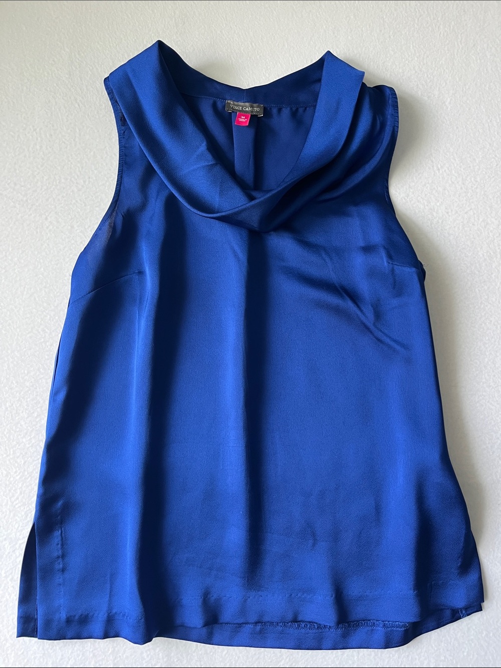 Vince Camuto Cobalt Blue Draped Cowl Neck Camisole